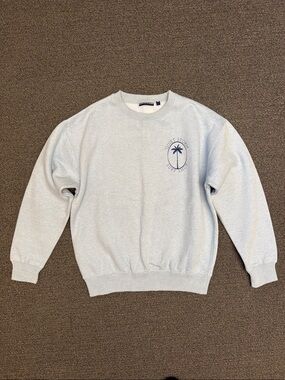 Quiet Storm Surf Shop Key West, FL Crewneck Sweatshirt in Heathered Light Blue